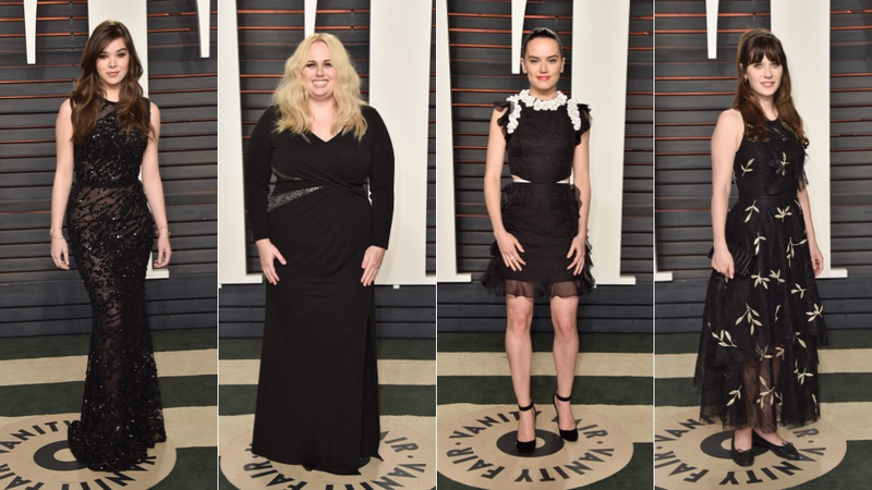 Illustration for article titled Metallic Gowns, Tons of Black and Icy Stares at Vanity Fair's Annual Oscars Afterparty